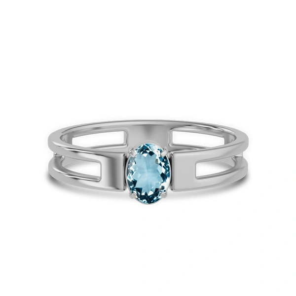 Aquamarine Sterling Silver Ring