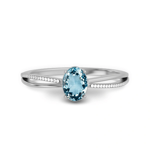 Aquamarine Sterling Silver Ring