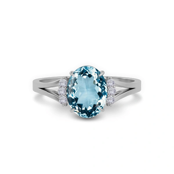 Aquamarine Sterling Silver Ring