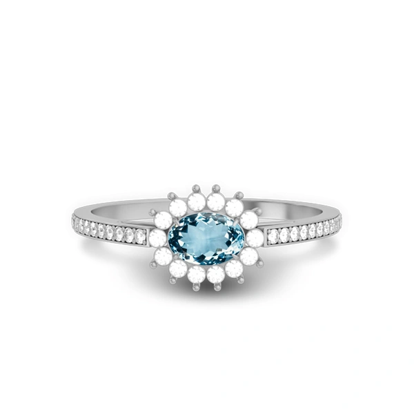Aquamarine Sterling Silver Ring