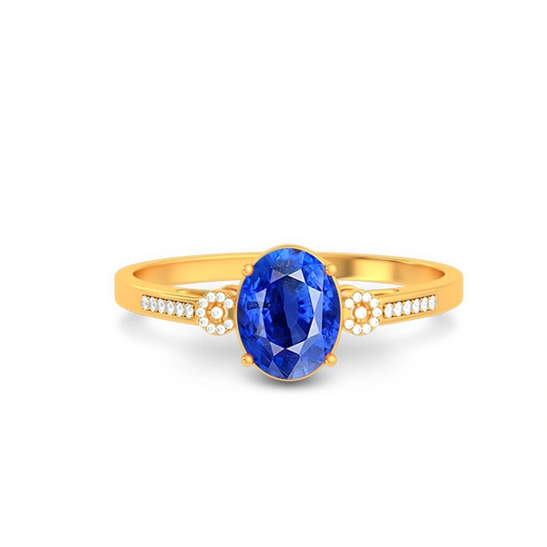 Blue Sapphire Gold Ring R37