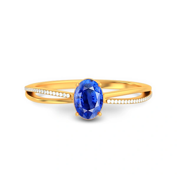 Blue Sapphire Gold Ring R47