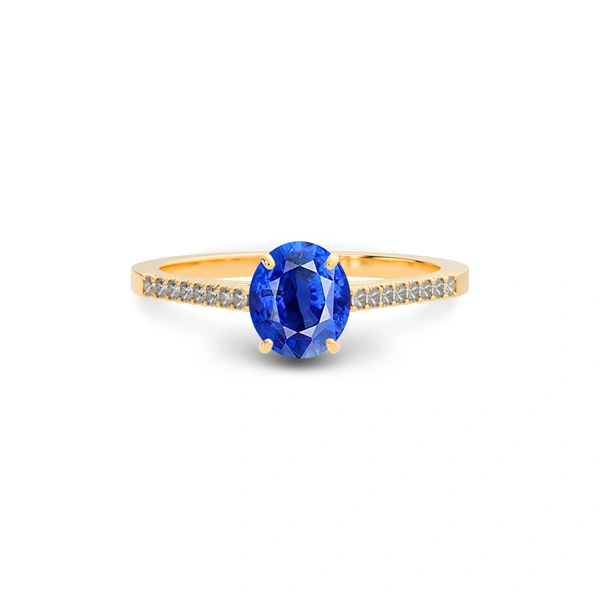 Blue Sapphire Panchdhatu Ring R28