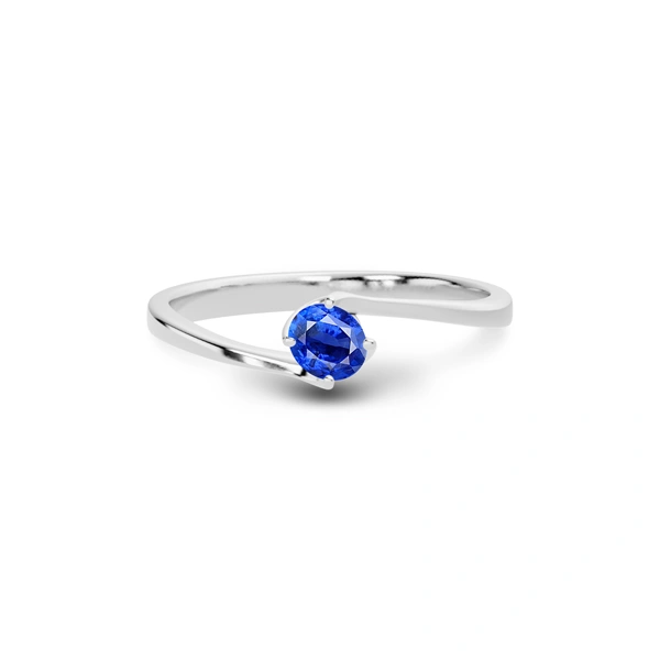 Blue Sapphire Platinum Ring R8