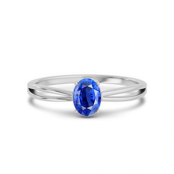 Blue Sapphire Platinum Ring R43