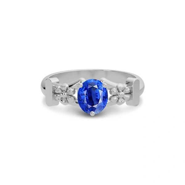 Blue Sapphire Sterling Silver Ring R18