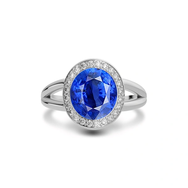 Blue Sapphire Sterling Silver Ring R21