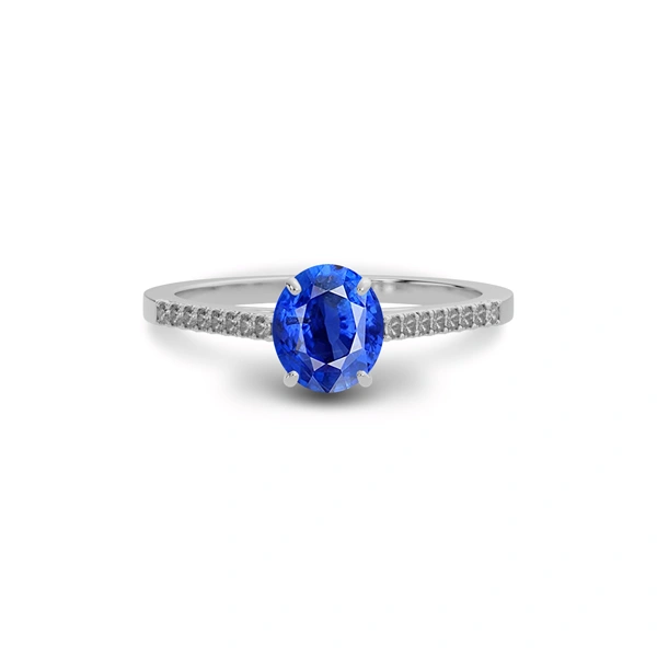 Blue Sapphire Sterling Silver Ring R28