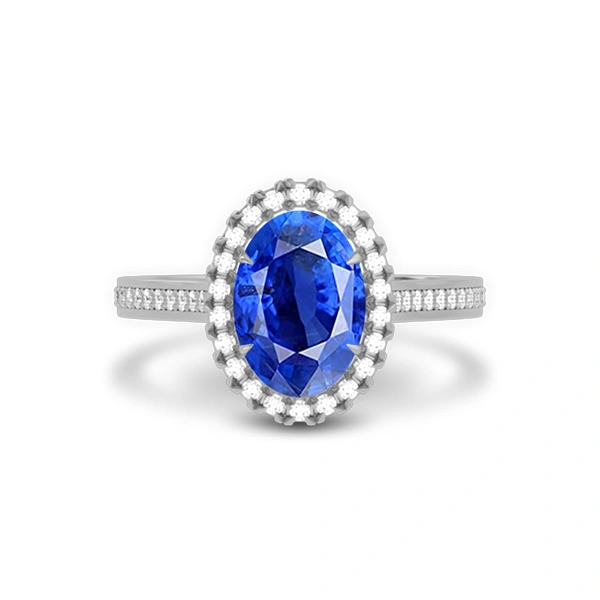 Blue Sapphire Sterling Silver Ring R40