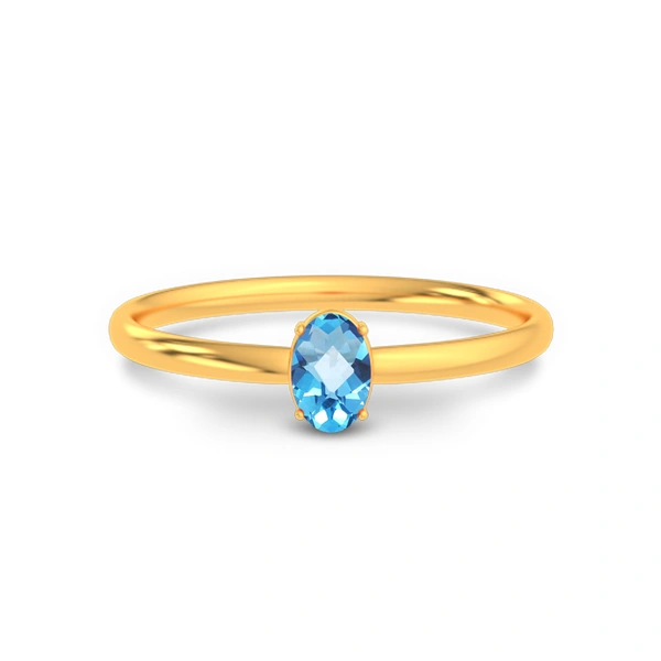 Blue Topaz Gold Ring