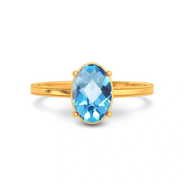 Blue Topaz Gold Ring