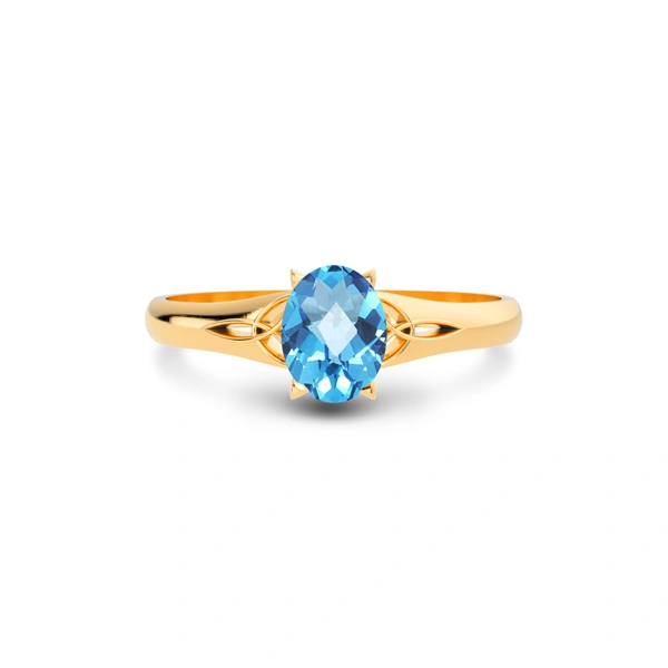 Blue Topaz Panchdhatu Ring