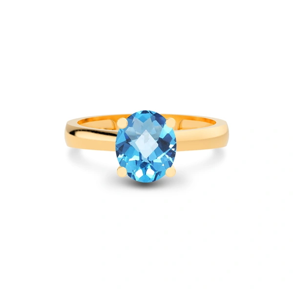 Blue Topaz Panchdhatu Ring