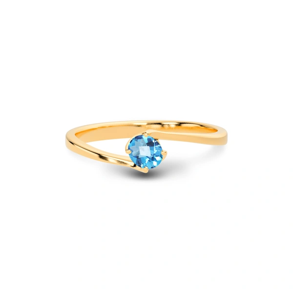 Blue Topaz Panchdhatu Ring