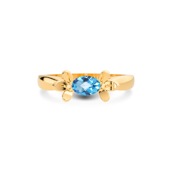 Blue Topaz Panchdhatu Ring