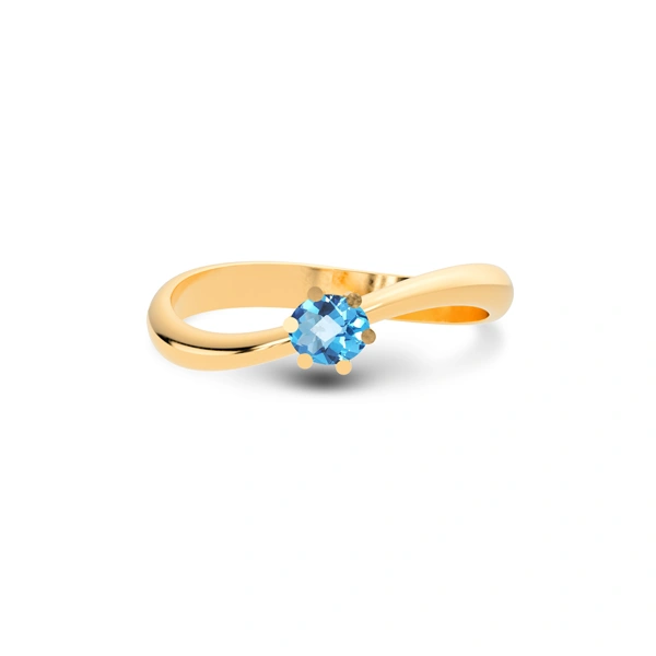 Blue Topaz Panchdhatu Ring