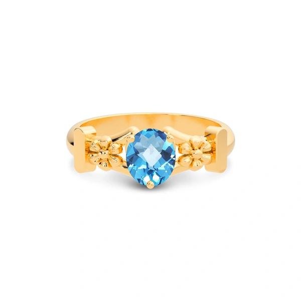 Blue Topaz Panchdhatu Ring