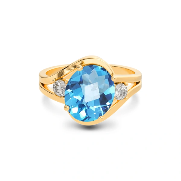 Blue Topaz Panchdhatu Ring