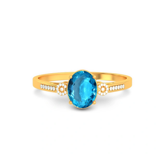 Blue Topaz Panchdhatu Ring
