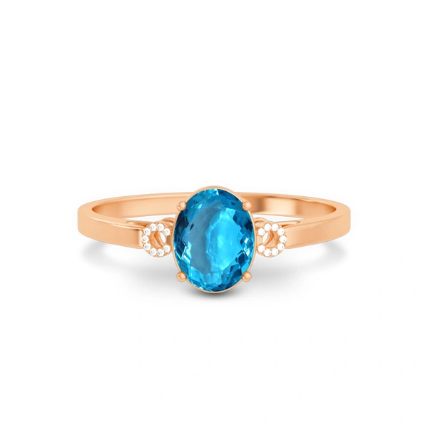 Blue Topaz Panchdhatu Ring