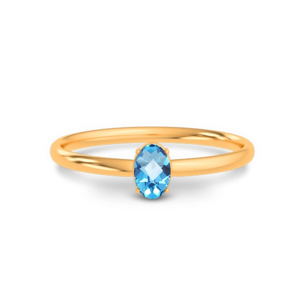 Blue Topaz Panchdhatu Ring