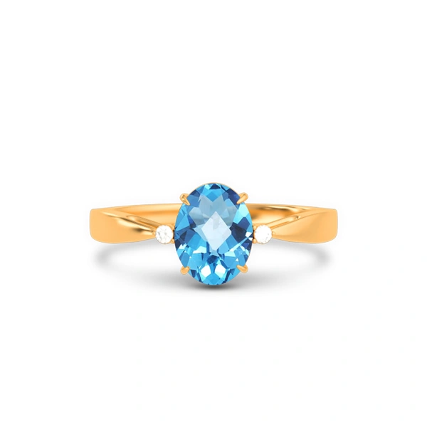 Blue Topaz Panchdhatu Ring