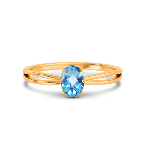 Blue Topaz Panchdhatu Ring
