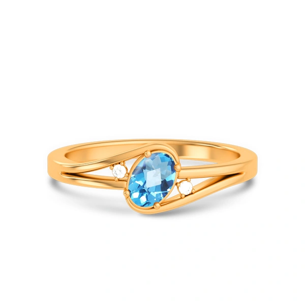 Blue Topaz Panchdhatu Ring