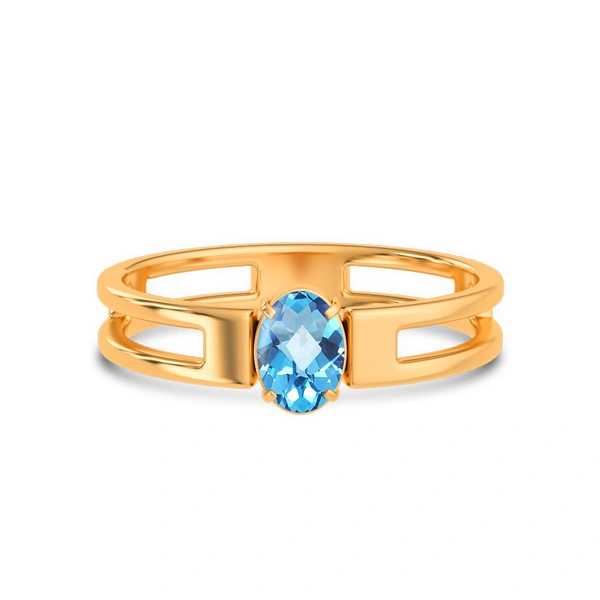 Blue Topaz Panchdhatu Ring