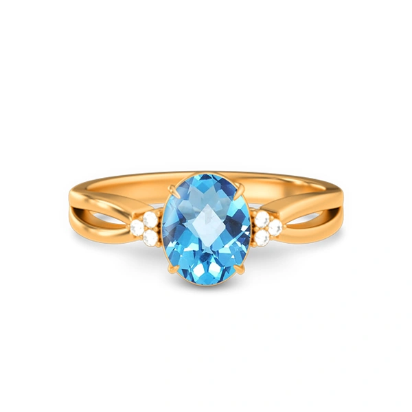 Blue Topaz Panchdhatu Ring