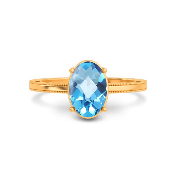 Blue Topaz Panchdhatu Ring