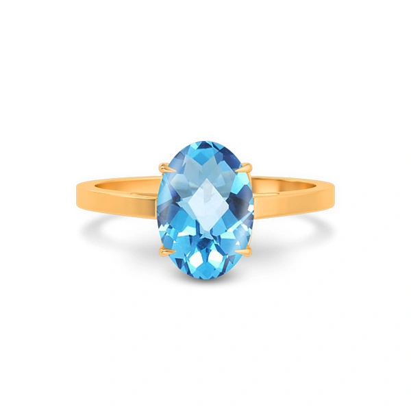 Blue Topaz Panchdhatu Ring