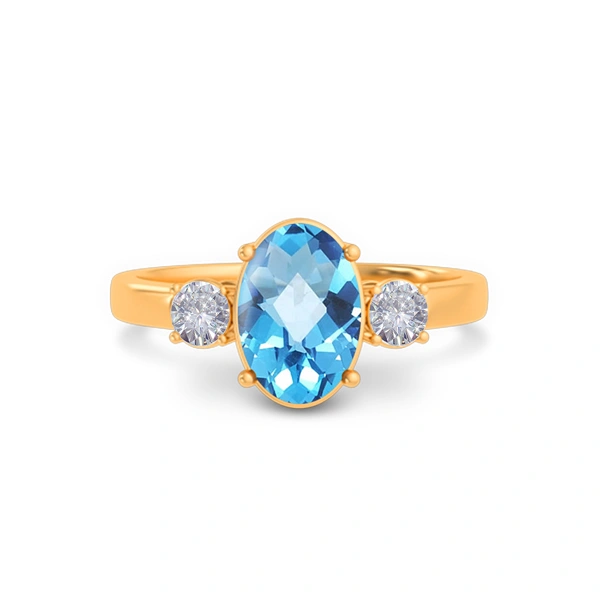 Blue Topaz Panchdhatu Ring