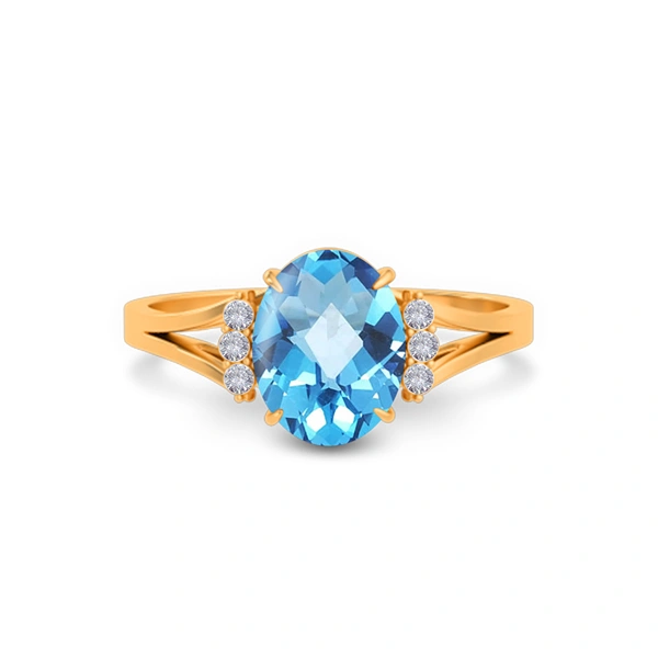 Blue Topaz Panchdhatu Ring