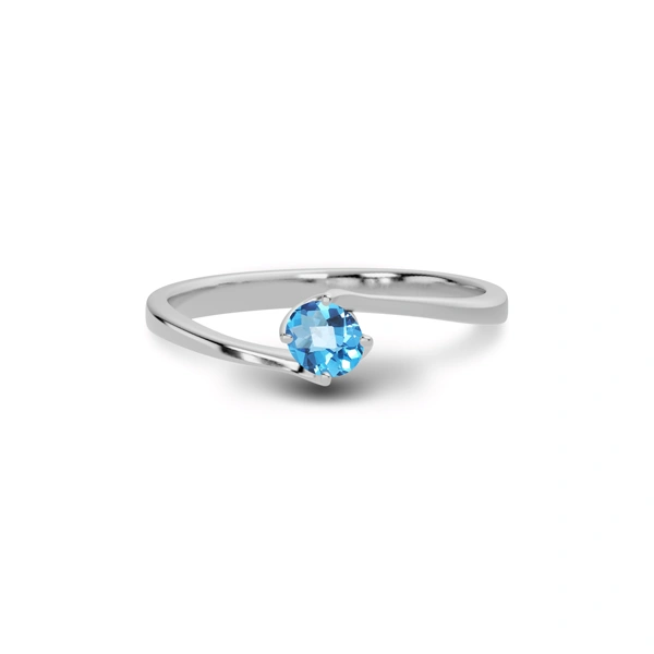 Blue Topaz Sterling Silver Ring
