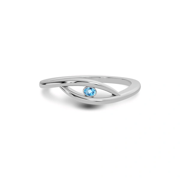 Blue Topaz Sterling Silver Ring