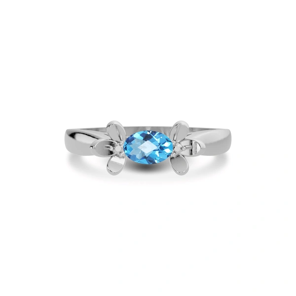 Blue Topaz Sterling Silver Ring