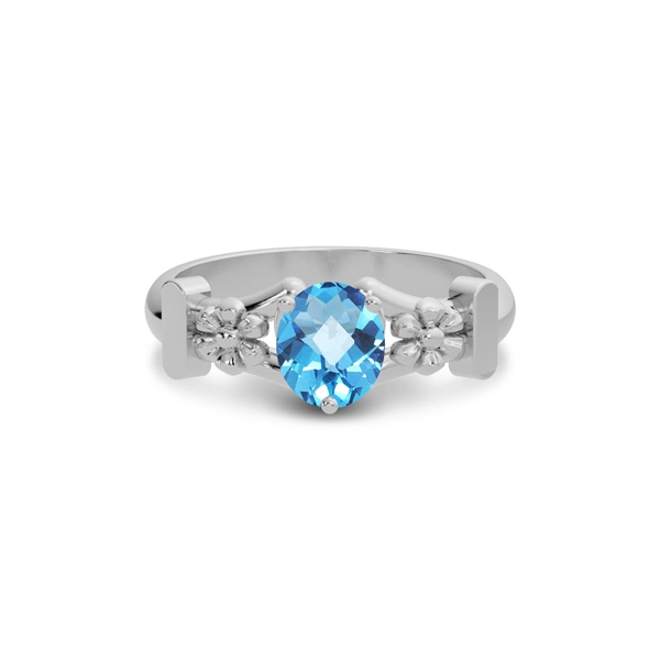 Blue Topaz Sterling Silver Ring