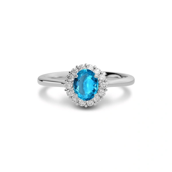 Blue Topaz Sterling Silver Ring