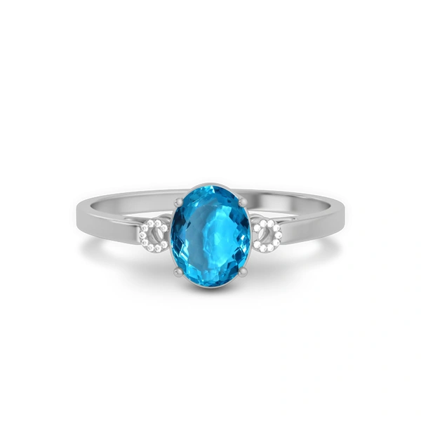 Blue Topaz Sterling Silver Ring