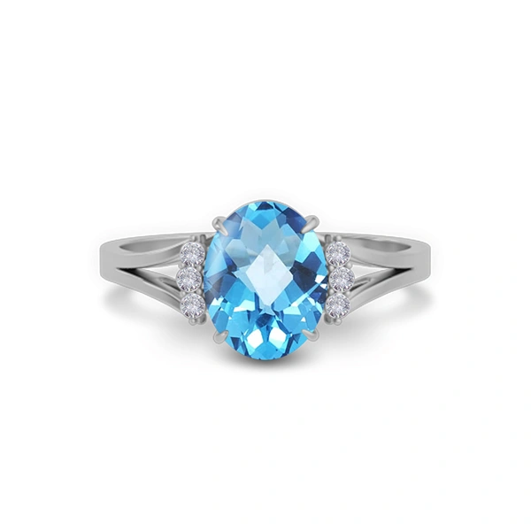 Blue Topaz Sterling Silver Ring