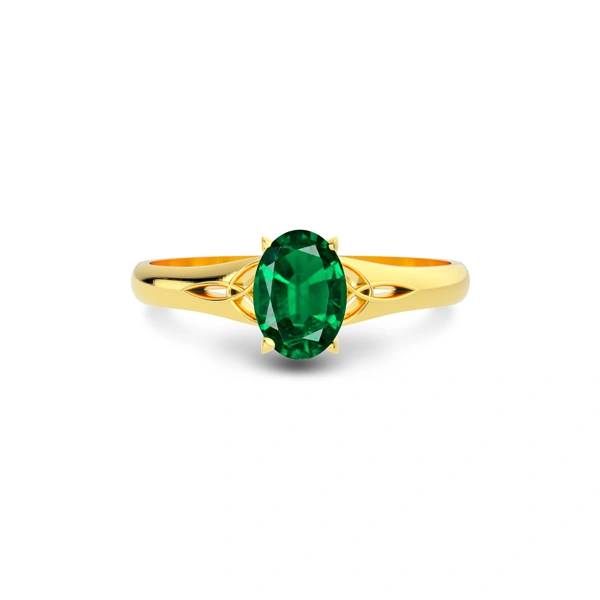Emerald (Zambia) Gold Ring R6