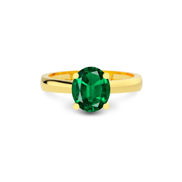 Emerald (Zambia) Gold Ring R7
