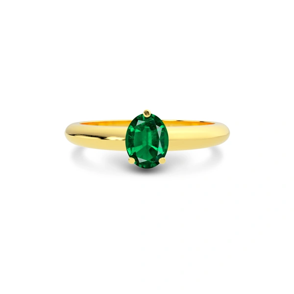 Emerald (Zambia) Gold Ring R13