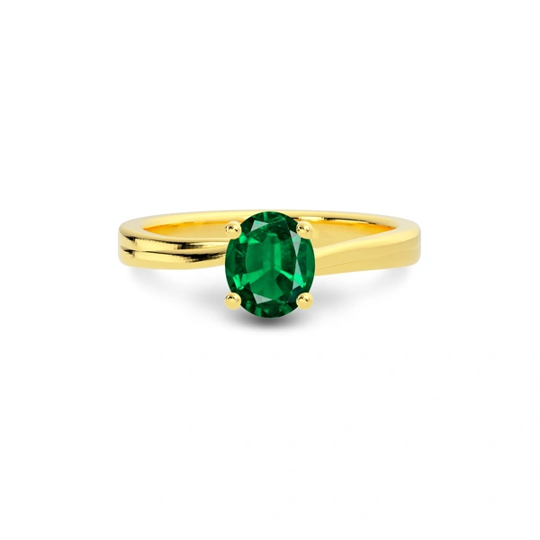 Emerald (Zambia) Gold Ring R16