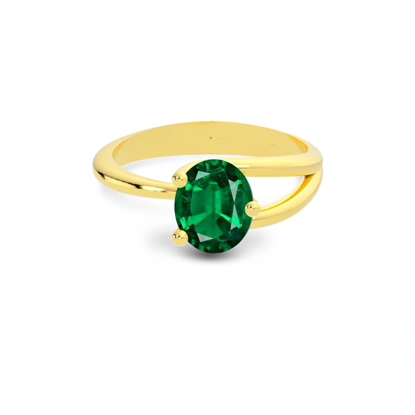Emerald (Zambia) Gold Ring R19