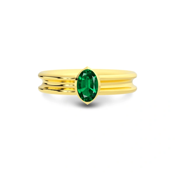 Emerald (Zambia) Gold Ring R24