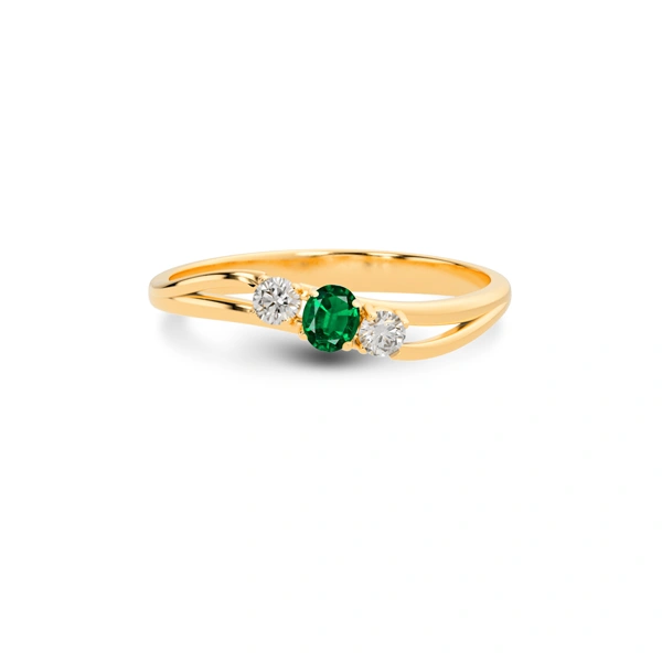 Emerald (Zambia) Panchdhatu Ring R1