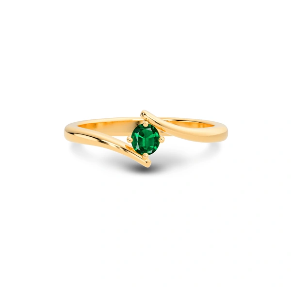 Emerald (Zambia) Panchdhatu Ring R2
