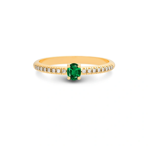 Emerald (Zambia) Panchdhatu Ring R4
